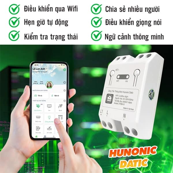 Công Tắc Điều Khiển Từ Xa Hunonic Datic Basic